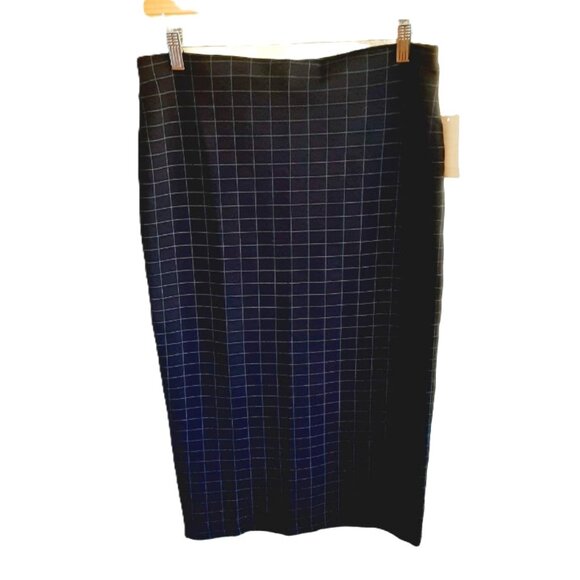 NEW Sanctuary Midi Pencil Skirt in Black Grid Medium - Picture 6 of 9